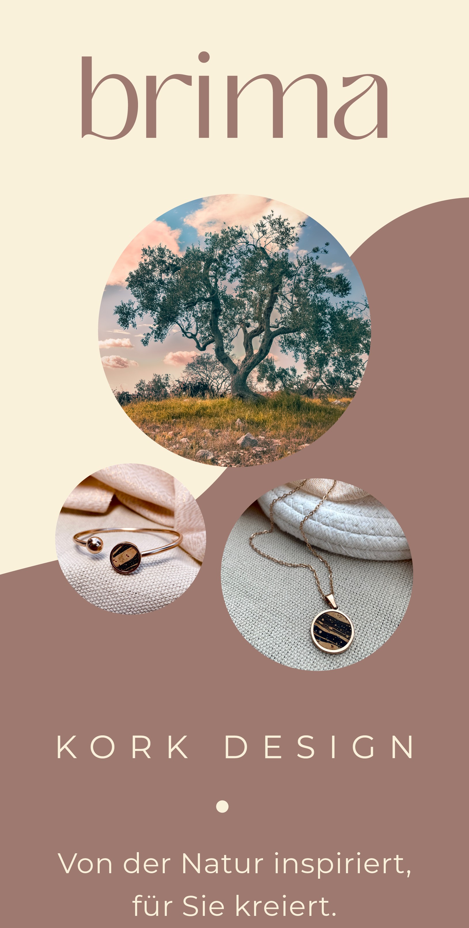 Handgefertigter Korkschmuck von Brima